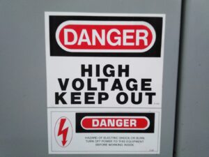 electrical hazard warning tag