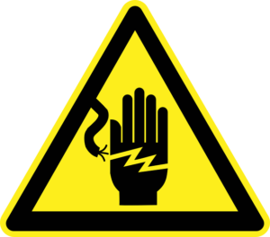 using signs for electrical safety at school 